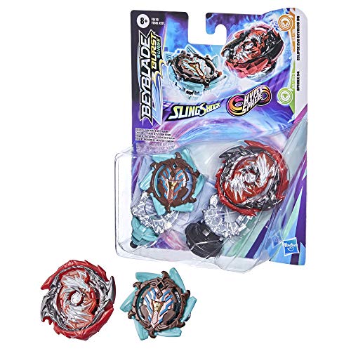 BEYBLADE Hasbro Burst Surge Dual Collection Pack Hypersphere Eclipse Evo Devolos D5 and Slingshock Sphinx S4-2 Spinning Tops,Battle Game Toys