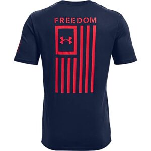 Under Armour Men's New Freedom Flag T-Shirt , Steel Medium Heather (035)/Black , X-Large
