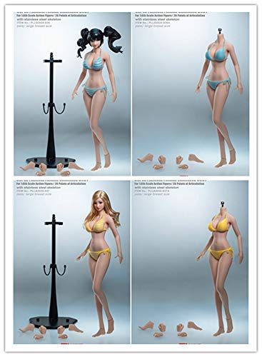 HiPlay TBLeague Seamless Action Figure Anime Girl Body Type and Large Bust 1:6 Scale S37(Pale, with Head)