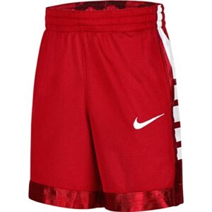 nike boy's dry shorts elite stripe (big kids) university red/white xl (18-20 big kid)