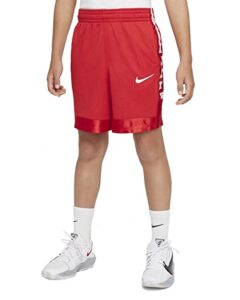 nike boy's dry shorts elite stripe (little kids/big kids) university red/white lg (14-16 big kid)