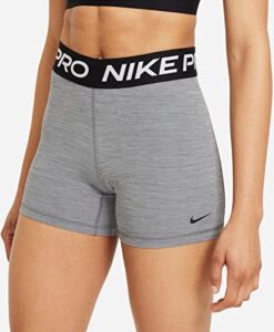 nike women's pro 365 5in shorts, gray black, small