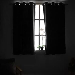 YoungsTex Blackout Curtains for Bedroom - Thermal Insulated Room Darkening Curtains Grommet Window Drapes for Living Room, 2 Panels, 42 x 63 Inch, Dark Grey