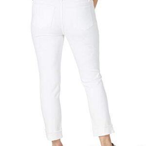 Riders by Lee Indigo Women's Fringe Cuff Boyfriend Jean, White, 14