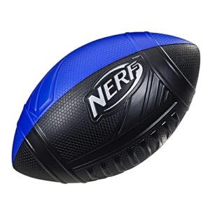 nerf pro grip football, blue, classic foam ball, easy to catch & throw, balls for kids, kids sports toys