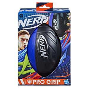 NERF Pro Grip Football, Blue, Classic Foam Ball, Easy to Catch & Throw, Balls for Kids, Kids Sports Toys