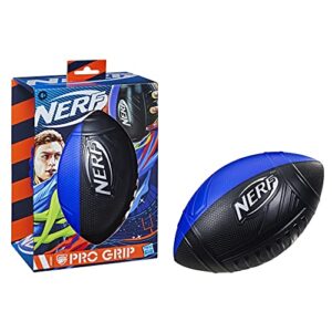 NERF Pro Grip Football, Blue, Classic Foam Ball, Easy to Catch & Throw, Balls for Kids, Kids Sports Toys