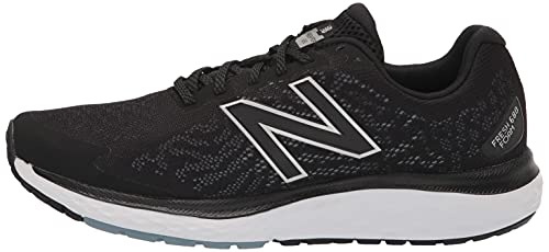 New Balance Men's Fresh Foam 680 V7 Running Shoe, Black/Star Glo, 10.5 X-Wide