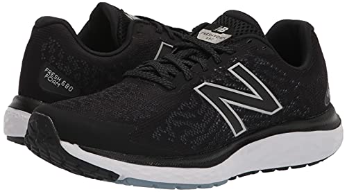 New Balance Men's Fresh Foam 680 V7 Running Shoe, Black/Star Glo, 10.5 X-Wide