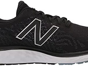 New Balance Men's Fresh Foam 680 V7 Running Shoe, Black/Star Glo, 10.5 X-Wide