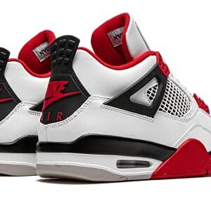 Nike Men's Air Jordan 4 Retro Fire Red 2020", White/Fire Red/Black/Tech Grey, 13