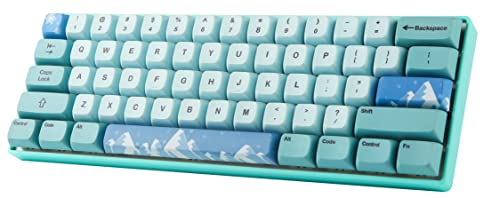 BOYI 60% Mechanical Gaming Keyboard,BOYI 61 Mini RGB Cherry MX Switch PBT Keycap 60% RGB Mechanical Gaming Keyboard (Ice Colors, Cherry MX Brown Switch)