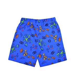 Disney Toy Story Woody, Buzz Lightyear and Forky Boys’ 2 Pack Shorts for Toddlers and Little Kids – Blue/Navy