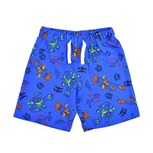 Disney Toy Story Woody, Buzz Lightyear and Forky Boys’ 2 Pack Shorts for Toddlers and Little Kids – Blue/Navy