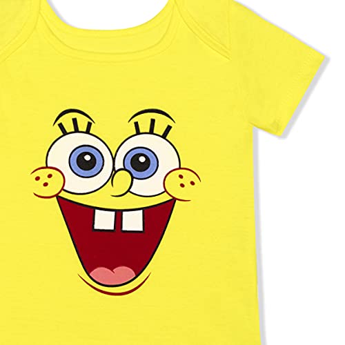 Nickelodeon SpongeBob SquarePants Baby Boys Short Sleeve Bodysuit for Infant – Yellow