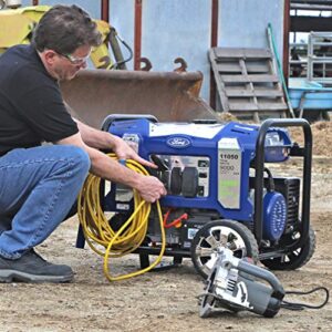 Ford, 11050W Dual Fuel Portable Switch & Go Technology and Electric Start FG11050PBE-A Generator, 11050 Watts, Blue