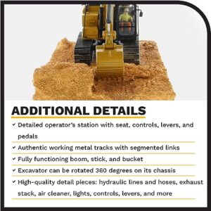 Diecast Masters 1:50 Caterpillar 320F L Excavator Model, Weathered Series Cat Trucks & Construction Equipment | 1:50 Scale Model Diecast Collectible Model 85701