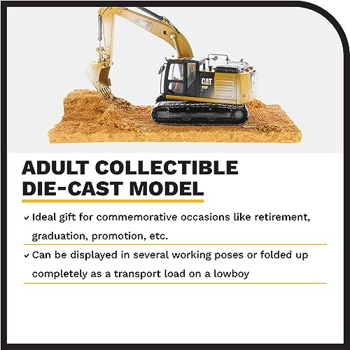 Diecast Masters 1:50 Caterpillar 320F L Excavator Model, Weathered Series Cat Trucks & Construction Equipment | 1:50 Scale Model Diecast Collectible Model 85701