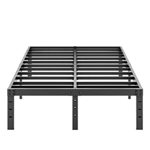 comasach full size bed frame 18" tall heavy duty metal platform bed frame,sturdy steel frame,support up to 3500lbs,no box spring needed,noise-free,easy assembly