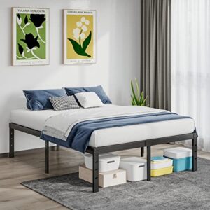 COMASACH Full Size Bed Frame 18" Tall Heavy Duty Metal Platform Bed Frame,Sturdy Steel Frame,Support up to 3500lbs,No Box Spring Needed,Noise-Free,Easy Assembly