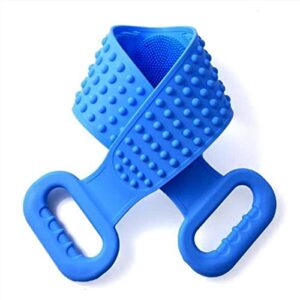 silicone back scrubber for shower/silicone body scrubber and foot scrub/exfoliating brush - extra-large and dual-sided texture fulfilling all your cleaning needs.