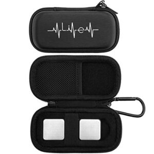 yinke case for alivecor kardia mobile heart monitor ekg/wireless 6-lead ekg, travel case protective cover storage bag (black)