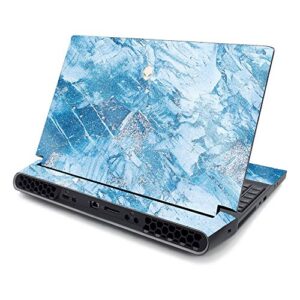 mightyskins glossy glitter skin compatible with alienware area-51m 17" (2019) - winter rock | protective, durable high-gloss glitter finish | easy to apply, remove, and change styles | made in the usa