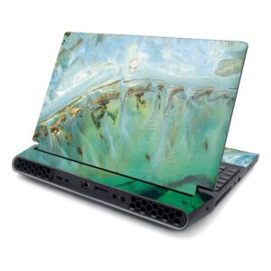 mightyskins skin compatible with alienware area-51m 17" (2019) - green shell | protective, durable, and unique vinyl decal wrap cover | easy to apply, remove, and change styles | made in the usa