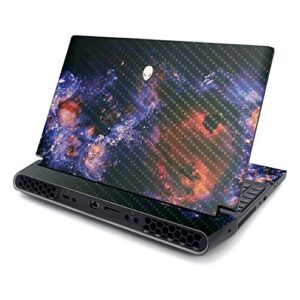 mightyskins carbon fiber skin compatible with alienware area-51m 17" (2019) - andromeda | protective, durable textured carbon fiber finish | easy to apply, remove, and change styles | made in the usa