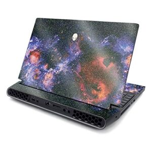 mightyskins glossy glitter skin compatible with alienware area-51m 17" (2019) - andromeda | protective, durable high-gloss glitter finish | easy to apply, remove, and change styles | made in the usa