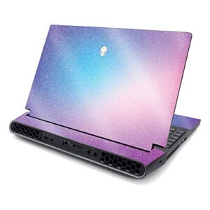 mightyskins glossy glitter skin compatible with alienware area-51m 17" (2019) - royal haze | protective, durable high-gloss glitter finish | easy to apply, remove, and change styles | made in the usa