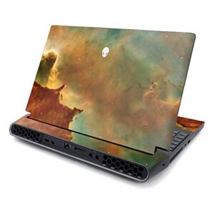 mightyskins skin compatible with alienware area-51m 17" (2019) - space smoke | protective, durable, and unique vinyl decal wrap cover | easy to apply, remove, and change styles | made in the usa