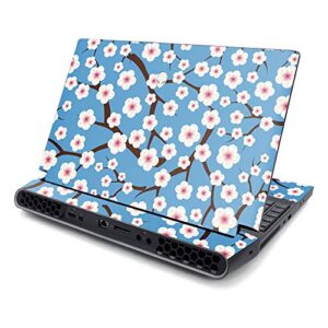 mightyskins skin compatible with alienware area-51m 17" (2019) - japanese spring | protective, durable, and unique vinyl decal wrap cover | easy to apply, remove, and change styles | made in the usa
