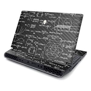mightyskins carbon fiber skin compatible with alienware area-51m 17" (2019) - mathematical | protective, durable textured carbon fiber finish | easy to apply and change style | made in the usa