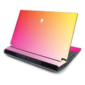 mightyskins skin compatible with alienware area-51m 17" (2019) - sunset blur | protective, durable, and unique vinyl decal wrap cover | easy to apply, remove, and change styles | made in the usa