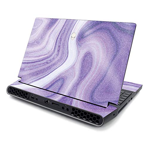 MightySkins Glossy Glitter Skin Compatible with Alienware Area-51M 17" (2019) - Lavendar Acrylic | Protective, Durable High-Gloss Glitter Finish | Easy to Apply and Change Style | Made in The USA