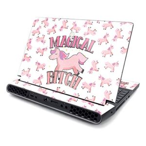mightyskins glossy glitter skin compatible with alienware area-51m 17" (2019) - magical b | protective, durable high-gloss glitter finish | easy to apply, remove, and change styles | made in the usa