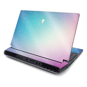 mightyskins glossy glitter skin compatible with alienware area-51m 17" (2019) - vivid fog | protective, durable high-gloss glitter finish | easy to apply, remove, and change styles | made in the usa