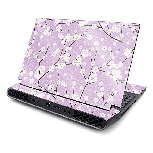 MightySkins Glossy Glitter Skin Compatible with Alienware Area-51M 17" (2019) - Sakura Purple | Protective, Durable High-Gloss Glitter Finish | Easy to Apply and Change Style | Made in The USA