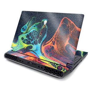 mightyskins glossy glitter skin compatible with alienware area-51m 17" (2019) - color splash | protective, durable high-gloss glitter finish | easy to apply and change style | made in the usa