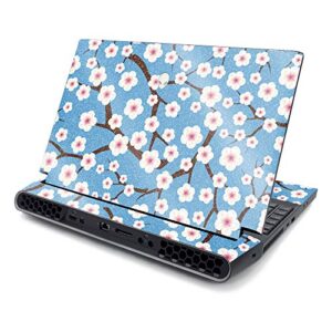 mightyskins glossy glitter skin compatible with alienware area-51m 17" (2019) - japanese spring | protective, durable high-gloss glitter finish | easy to apply and change style | made in the usa