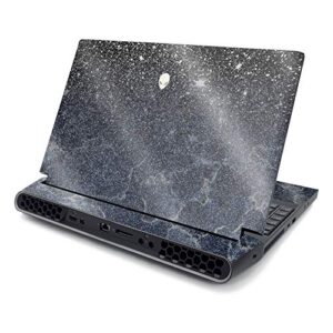 mightyskins glossy glitter skin compatible with alienware area-51m 17" (2019) - dark shimmer marble | protective, durable high-gloss glitter finish | easy to apply and change style | made in the usa