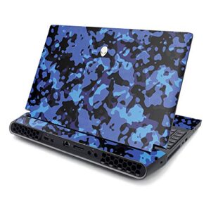 mightyskins skin compatible with alienware area-51m 17" (2019) - blue modern camo | protective, durable, and unique vinyl decal wrap cover | easy to apply, remove, and change styles | made in the usa