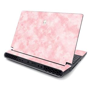 mightyskins glossy glitter skin compatible with alienware area-51m 17" (2019) - cotton cloud | protective, durable high-gloss glitter finish | easy to apply and change style | made in the usa