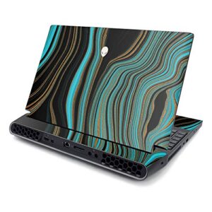mightyskins skin compatible with alienware area-51m 17" (2019) - blue canyon | protective, durable, and unique vinyl decal wrap cover | easy to apply, remove, and change styles | made in the usa