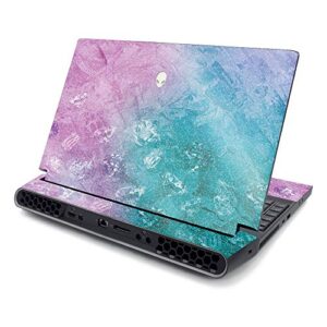 mightyskins glossy glitter skin compatible with alienware area-51m 17" (2019) - diamond grunge | protective, durable high-gloss glitter finish | easy to apply and change style | made in the usa