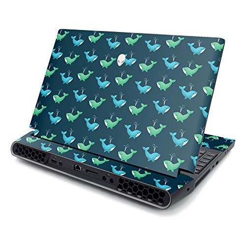 MightySkins Skin Compatible with Alienware Area-51M 17" (2019) - Whale Wave | Protective, Durable, and Unique Vinyl Decal wrap Cover | Easy to Apply, Remove, and Change Styles | Made in The USA