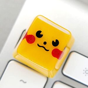 gaming keycaps pikachu resin keycaps for cherry mx swtiches (oem r4)…