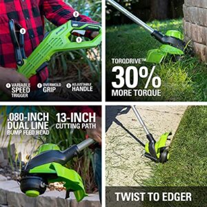 Greenworks 24V 13" Brushless Cordless String Trimmer, Tool Only