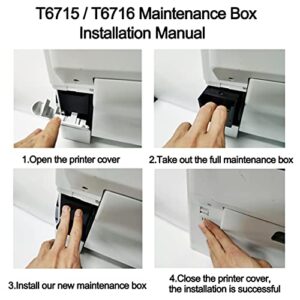 KSUMEI T6715 T6716 Remanufactured Ink Maintenance Box Tank Compatible with Workforce Pro WF-4830 WF-3820 WF-4720 4734 4730 4740 EC-4040 4020 4030 WF-C5290 C5710 WF-M5299 M5799 ET-8700 ET16500 Printer